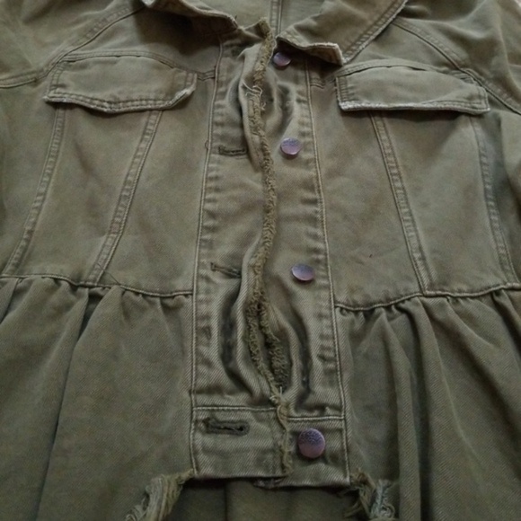 NWT! FREE PEOPLE Size M Army Green Jacket - Picture 6 of 7